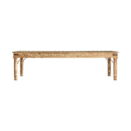 Mesa Comedor Mango Envejecido  rectangular Tallada, 280 Cm