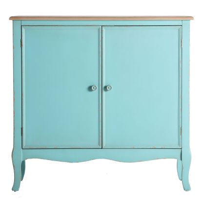 Consola Leiden Madera Abeto Azul Turquesa, 90 Cm