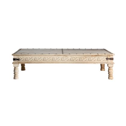 Mesa de Centro CHIZHIA Mango Crema Envejecida, 180 Cm