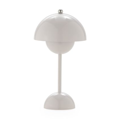 Portable Table Lamp 16x16x29 Plastic -- White/Chrome