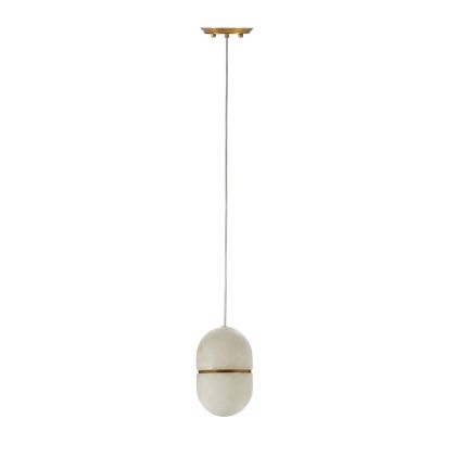Ceiling Lamp 14x14x23 Alabaster/Metal -- Gold