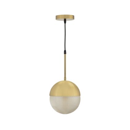 Ceiling Lamp 20x20x20/190cm Metal/Glass -- Gold/Transparent