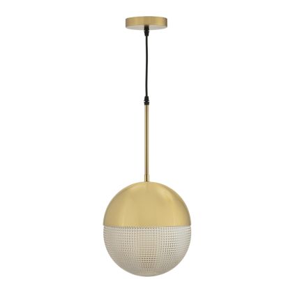Ceiling Lamp 25x25x/190 Metal/Glass -- Gold/Transparent