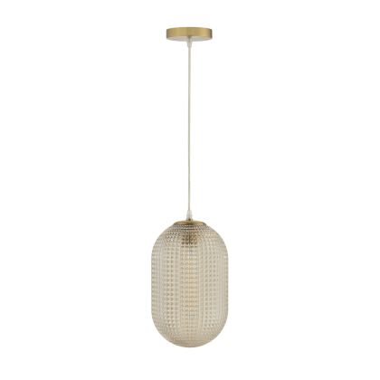 Ceiling Lamp 20x20x30/190 Metal/Glass -- Gold/Transparent