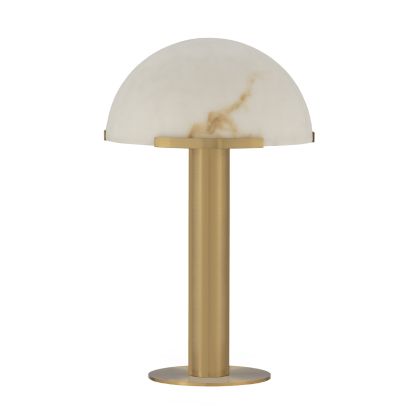 Table Lamp 30x30x50 Metal/Alabaster -- Gold/White