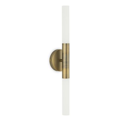 Wall Lamp 13x8.5x58.5 Metal/Acrylic -- Antique Brass/Translucent Color