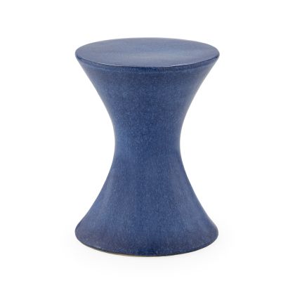Ceramic Stool 33x33x44 -- Blue