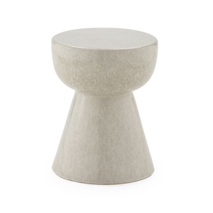 Stool 33x33x44 Ceramic -- Beige