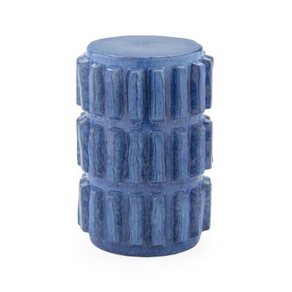 Stool 35x35x45 Ceramic -- Blue
