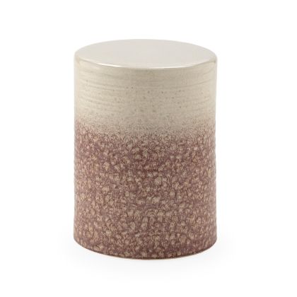 Stool 32,5x32,5x46 Ceramic -- White/Coral