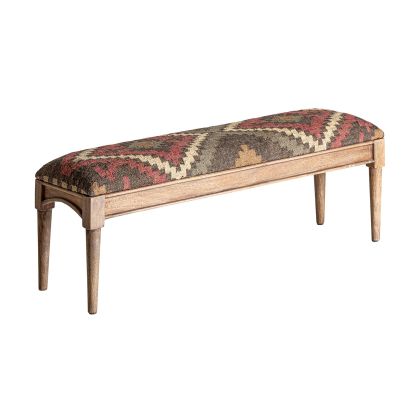 Banco Mango Natural Yute Multicolor, 130 Cm