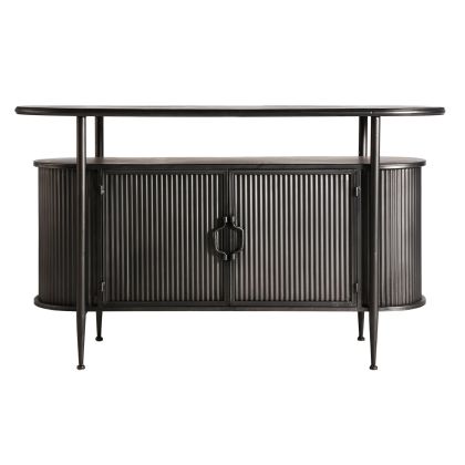 Consola Bream Forma Curva Hierro Gris, 119 Cm