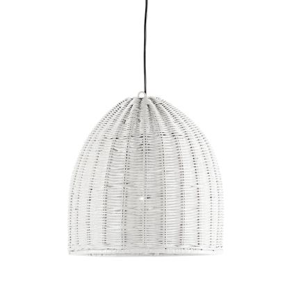 Ceiling Lamp 35x35x35 White Wicker