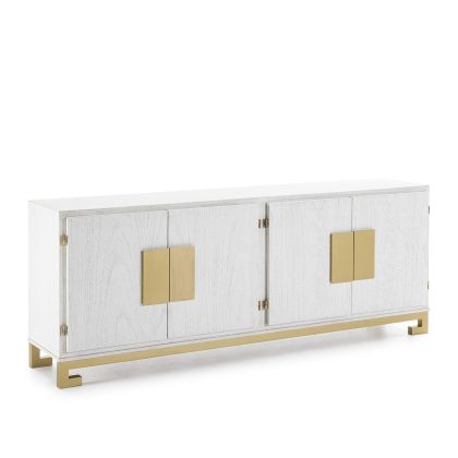 Aparador Art Decó Blanco Velado, 201 Cm