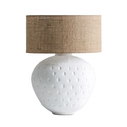 Lámpara De Sobremesa Blanco Terracota 