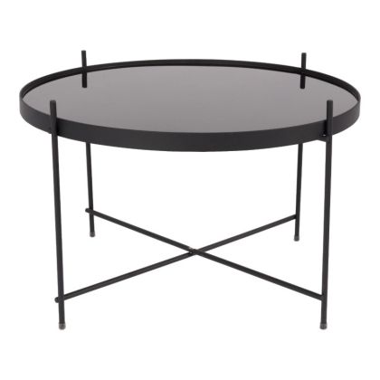 Mesa Auxiliar cristal Coloreado Estructura Metal 40 Cm