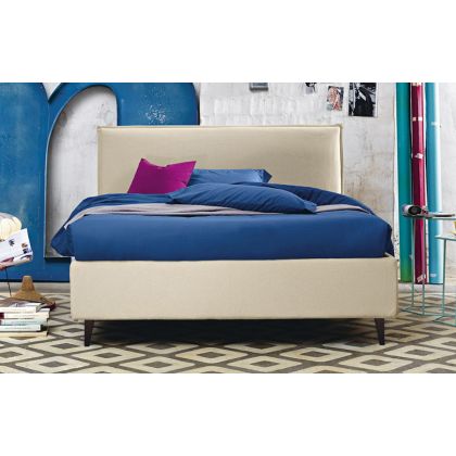 Cama Tapizada Beige Bob, Dormitorio 150 Cm