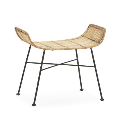 Taburete Metal/Mimbre