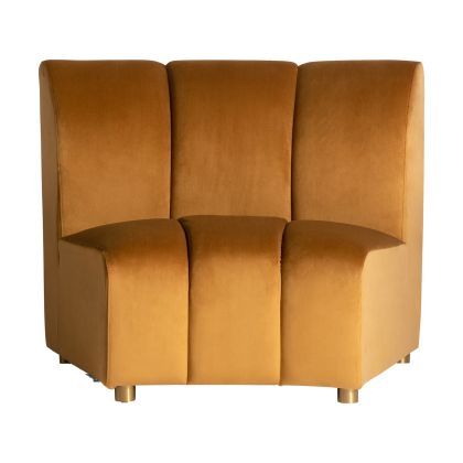 Sofá Modular Terciopelo Mostaza Concept, 106 Cm