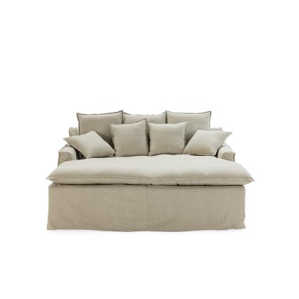 Sofa 220x100x91 Fabric -- Beige