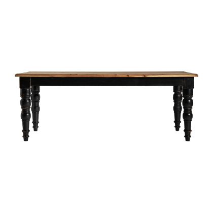 Mesa Comedor Olmo Natural Patas Madera Negra, 200 Cm