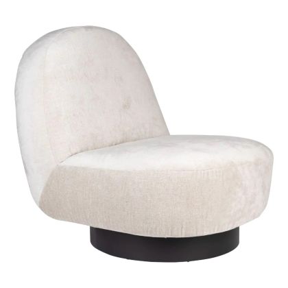 Sillón Eden Tejido Beige Líneas Suaves, 85 Cm