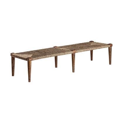 Banco Yute Madera Mango Tonos Marrón, 191 Cm
