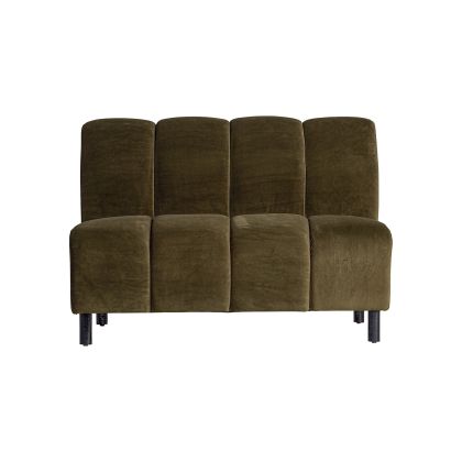 Sofá Modular Terciopelo Verde Tejido Suave, 120 Cm