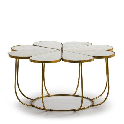 Muebles Art decó Mesa Centro mármol Metal Art decó, 81 Cm