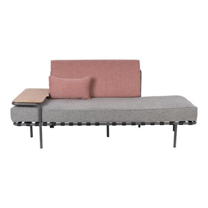 Sofá Rosa Gris Madera Roble,185 Cm