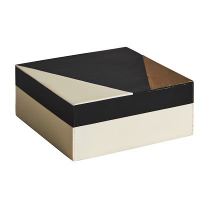 Caja Hueso Marfil Resina Home Rectangular, 16 Cm
