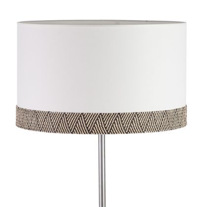 Lampshade 40x40x24 White/Black Cotton