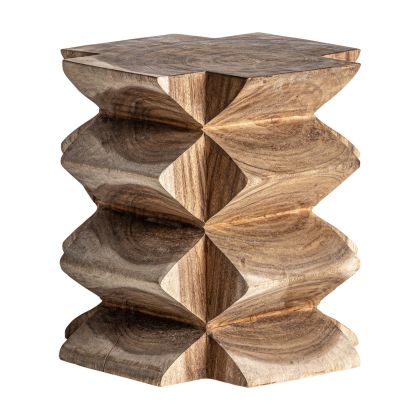 Mesa Auxiliar Suar  Tonos Marrón Conos, 50 Cm