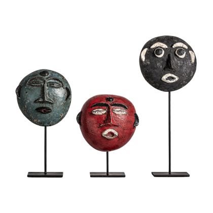 J/3 Figura Étnica Madera Multicolor Home, 27 Cm