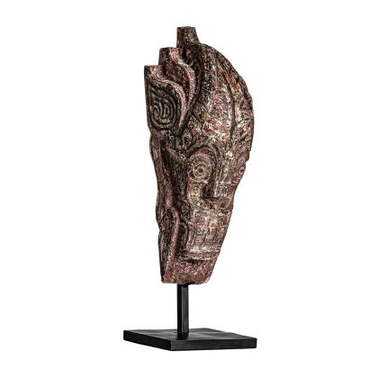 Aged Brown Wood Decorative Figure, 83 Cm