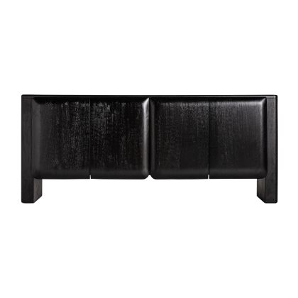 Aparador Kordel Estilo Vintage Madera Mango Color Negro, 190 Cm