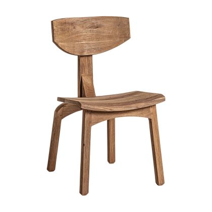 Silla Teka Reciclada Tonos Marrón, 85 Cm