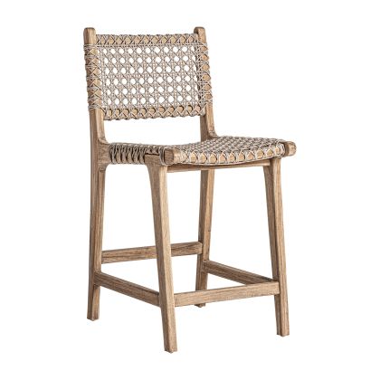 Taburete Madera Teka Natural Sintético, 96 Cm