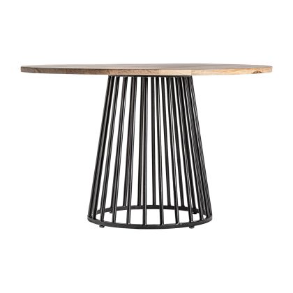 Mesa Comedor Mangp base monopata Herro Negro, 120 Cm