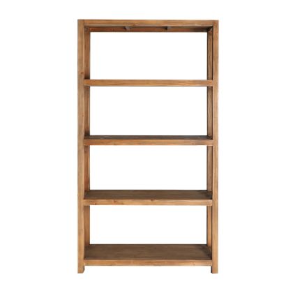 Natural Recycled Wood Bookcase 4 Shelves, 206 Cm