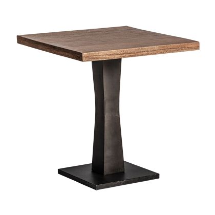 Mesa Bar Mango Natural Pie Hierro Negro, 76 Cm