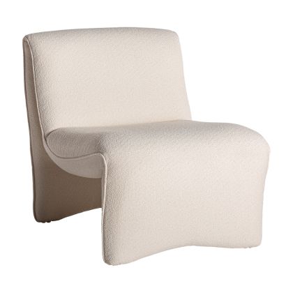 Sillón 80X68X73 Madera Recuperada Tejido Blanco Roto