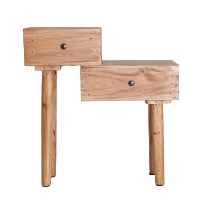 MESA AUXILIAR AKVIRAN Madera Envejecida Fusión, 67 Cm 