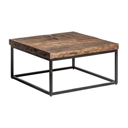 Mesa Centro Mango Recuperada Marrón Hierro, 70 Cm