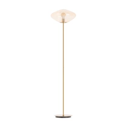 Lámpara De Pie Hierro Oro Cristal, 150 Cm