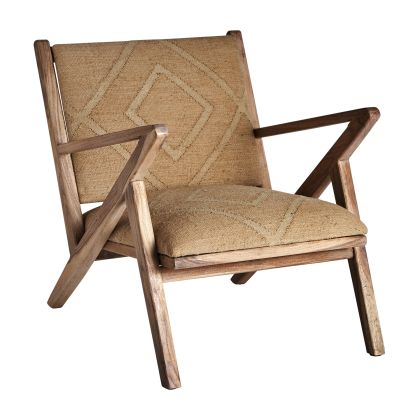Sillón 83X62X72 Mango Tonos Marrón Yute Trenzado