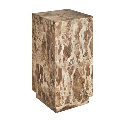 Mesa auxiliar grov mármol  beige blanco