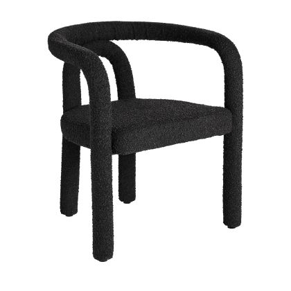Silla Acero Tejido Negro Valbella Salón, 72 Cm