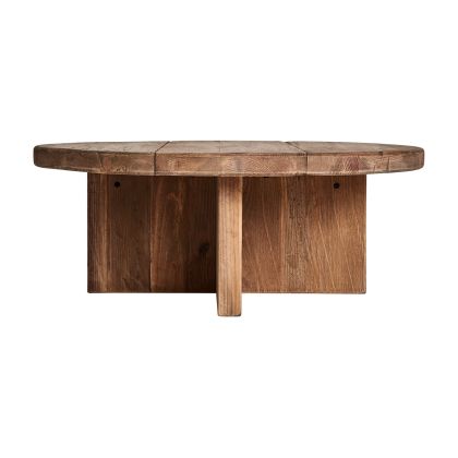 Mesa Centro Redonda Crissey Madera Pino Reciclado, 90 Cm