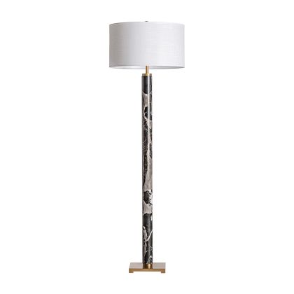 Lámpara De Pie Hierro oro Mármol Negro, 163 Cm
